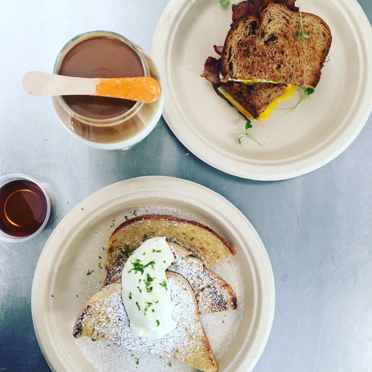 Now serving #brunch at Monarch coffee.