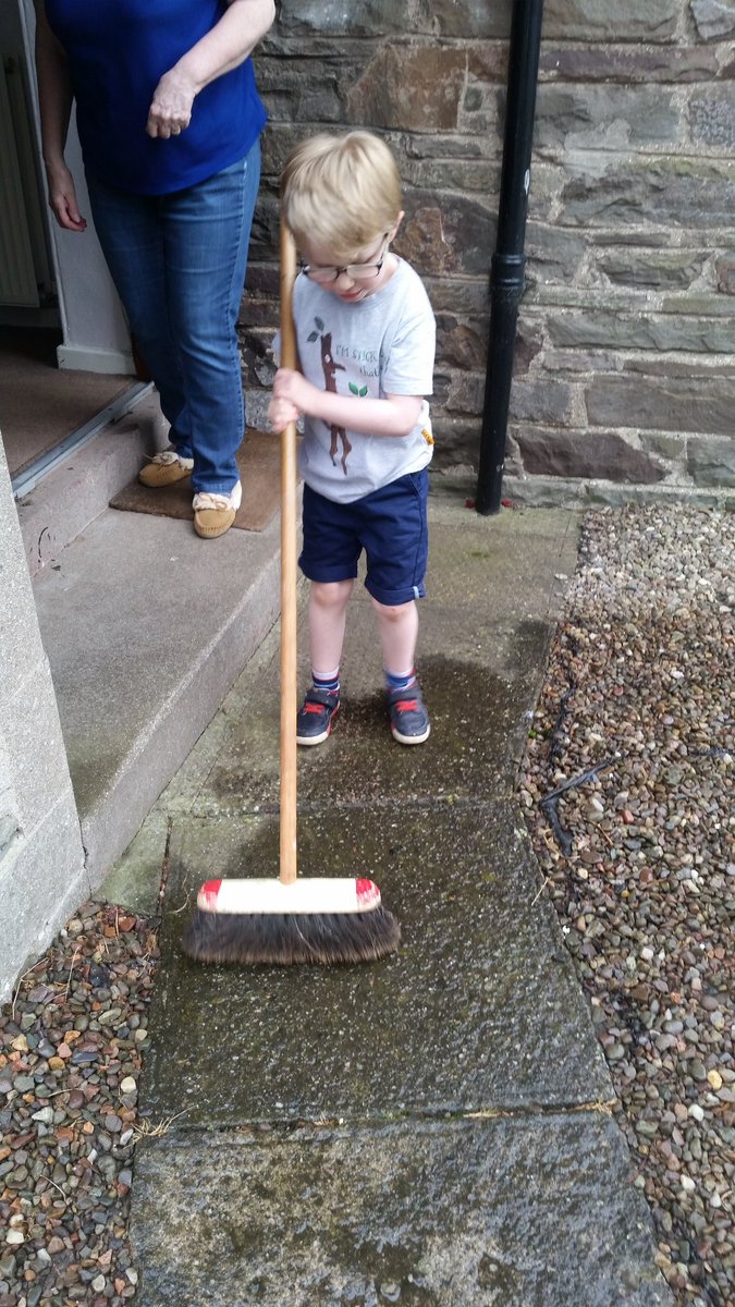judith_galloway's tweet photo. @mattocks_ps Kyran helping Grandad put the flowers in the greenhouse, sweeping Grandma's path and dusting https://t.co/zIXNCi7RiG