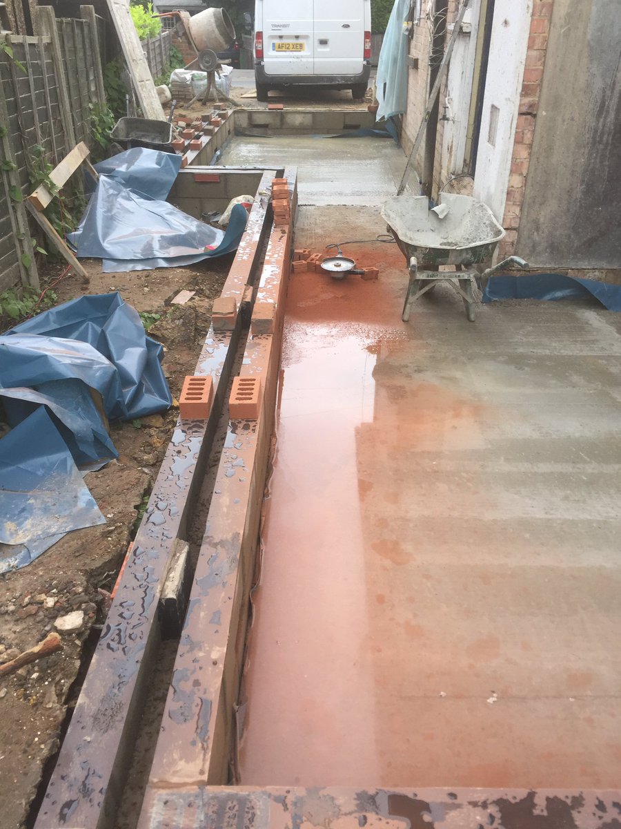 Building block work up to DPC level. excavating and concreting oversite.