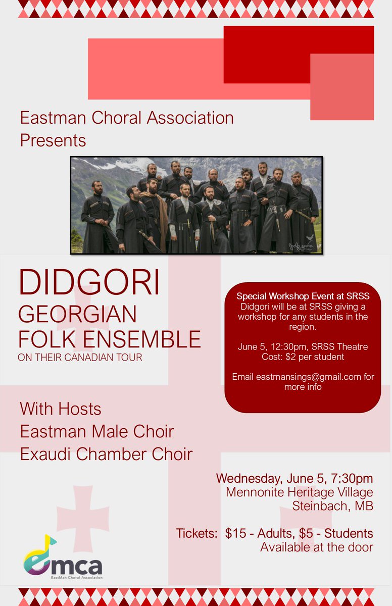 hutchCMS's tweet photo. Music teachers! Bring your students to hear this incredible group, travelling all the way from the country of Georgia! $2.00 per student for the hour-long workshop and performance. https://t.co/iE1uTOvp0b