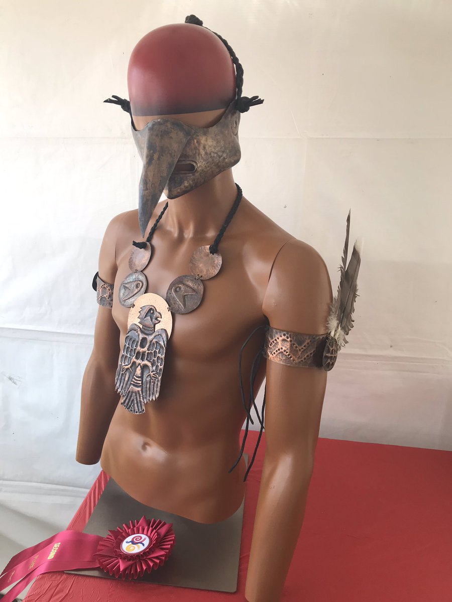 ChickasawNation's tweet photo. “Birdman” by Choctaw artist Brent Deramus. #ARTesianFest https://t.co/VomI1F2eBZ