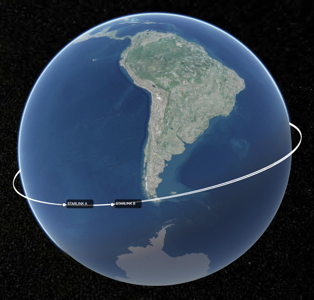 TSKelso's tweet photo. Updated TLEs for Starlink (https://t.co/mpJdqt328s). STARLINK A is from @cgbassa and STARLINK B is new from @Marco_Langbroek. Orbit visualization (https://t.co/aZ0JLdVe70) shows good agreement, as expected. Will continue to update as more data becomes available. https://t.co/EkhzjgcdUV