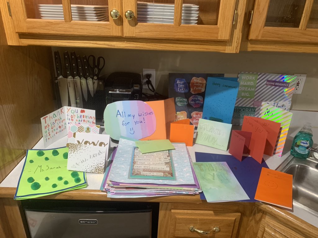 SRoebbeke's tweet photo. Lots of well wishes and thank you’s displayed today from my PEAK kiddos, but I’m the one saying thank you to EIP, my students, and the AD PEAK team for pushing me towards my dream of becoming a teacher!!! #ThisIsEIP @LPS_EIP @TurnerKimberly5 https://t.co/ZoV3oCzSBt