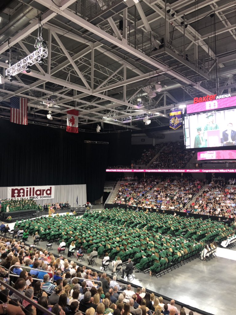 Congratulations to all the 🎓 graduates from <a href="/MWHSWildcats/">Millard West HS</a>! The largest graduating class in school history with 640 graduates! #Proud2bMPS #BeKind