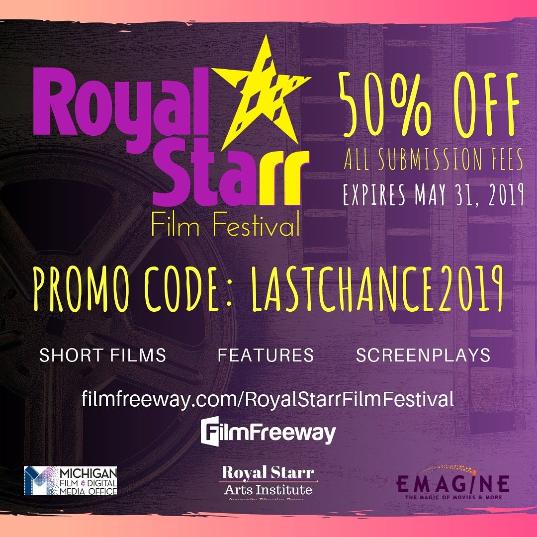 RoyalStarrFF's tweet photo. LAST CHANCE TO SUBMIT YOUR FILMS! Use code LASTCHANCE2019 at https://t.co/0rIS11egYb for 50% off!
.
.
#filmmaker #filmmakers #filmmaking #filmmakinglife #filming #filmcrew #film #movies #moviemaking #detroitfilmmaking #Michigan #independantfilm #filmproduction #setlife https://t.co/Waa5xX73k6
