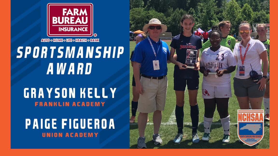 ⭐️ <a href="/NCFarmBureau/">NC Farm Bureau Federation</a> Sportsmanship Award Winners ⭐️

⭐️Grayson Kelly <a href="/FAHSSports/">FAHS Patriots Sports</a> 
⭐️Paige Figueroa <a href="/UAathletics/">Union Academy Athletics</a> 

#NCHSAASOC ⚽️#SportsmanshipTogether