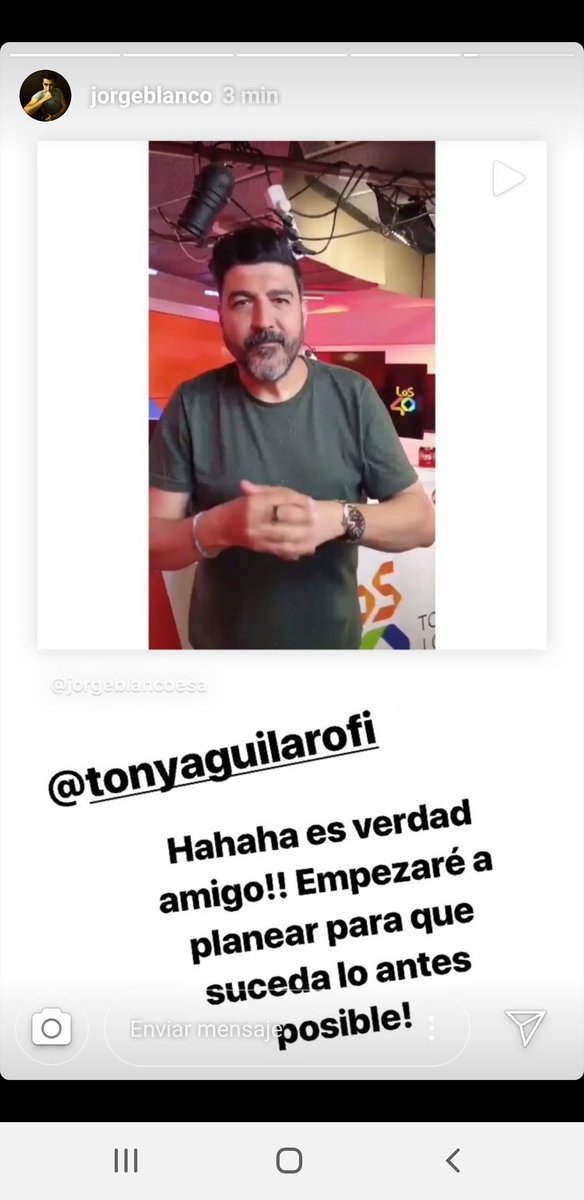 JorgeBlanco_ESP's tweet photo. Veo que has visto el video que está mañana hicimos con Tony @JorgeBlancoG Ojalá se haga realidad eso de que vengas a España! https://t.co/4J8HePllVB