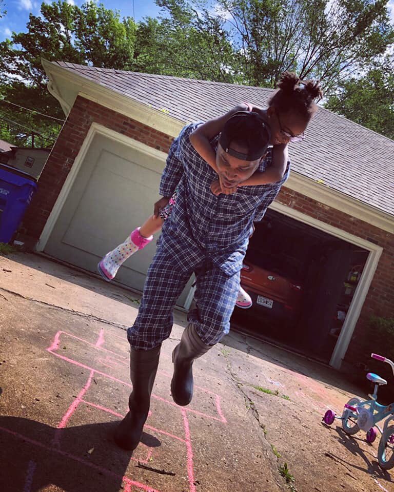 KANSAS CITY. Home at last. Ain’t been home 12 hours and I’ve been assigned yard work and uncle duties.♥️