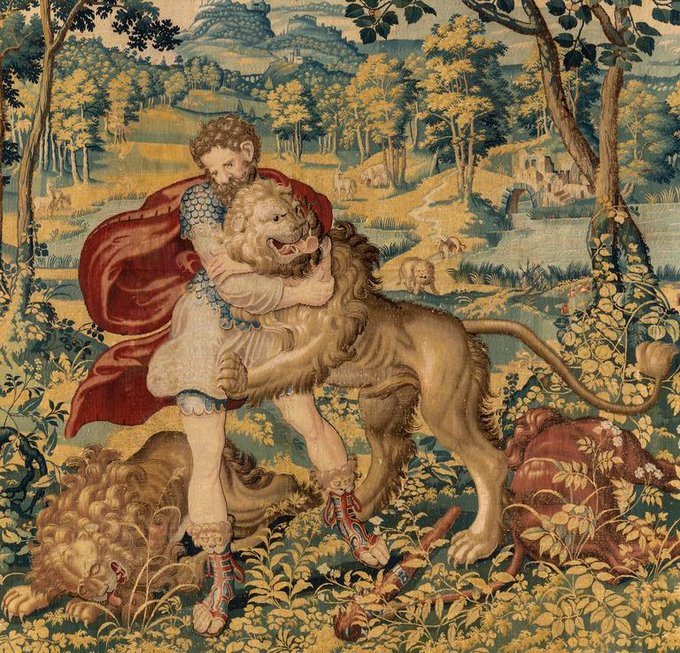 Classical Mythology Twitterissä: "Terror of #Nemea, the #Nemean #lion was a  beast w/ an impenetrable hide until it was slain by #Herakles during the  first of his 12 labors set by King