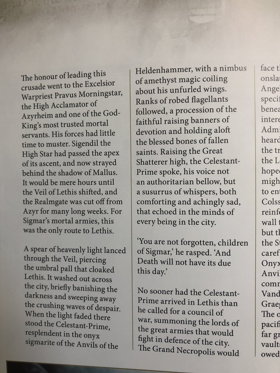 simonwarhammer's tweet image. Really enjoyed reading the  #forbiddenpower narrative. But pretty please gw errata the allegiance to be “devoted of sigmar”
not “excelsior war priest” keyword! 🙏 #aos