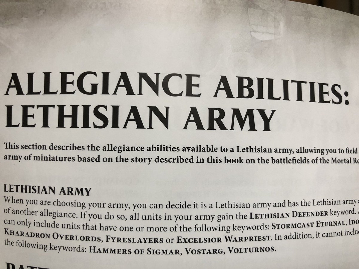 simonwarhammer's tweet image. Really enjoyed reading the  #forbiddenpower narrative. But pretty please gw errata the allegiance to be “devoted of sigmar”
not “excelsior war priest” keyword! 🙏 #aos