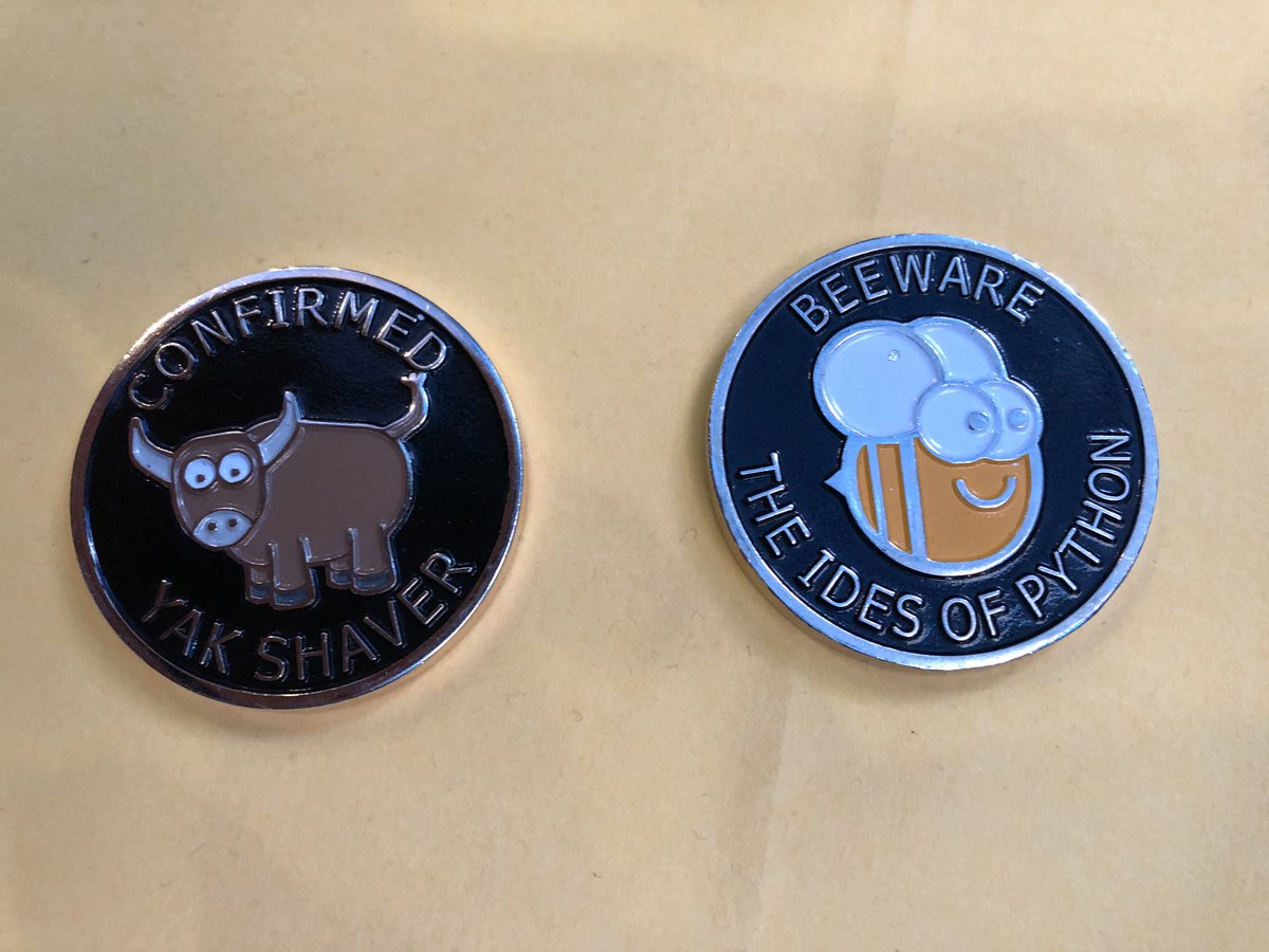 misterrios's tweet image. Coin check! At #PyConWeb #PyConWeb19 with @aaronbassett  cc: @freakboy3742