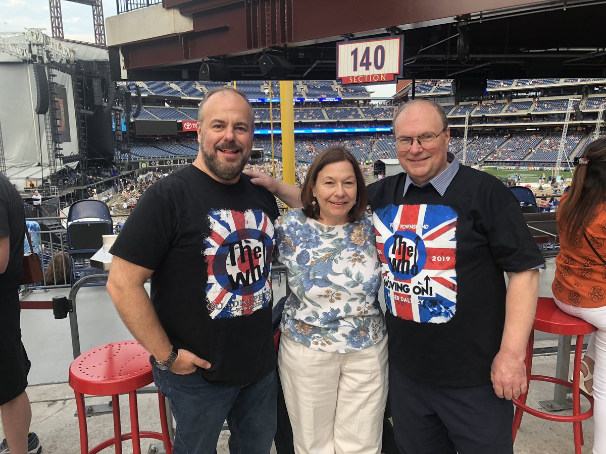 McCormickJohnJ's tweet photo. Enjoying The Who Concert with my sis my bro and one of my best friends Joe! @ Citizens Bank Park https://t.co/q93jOt3XaI