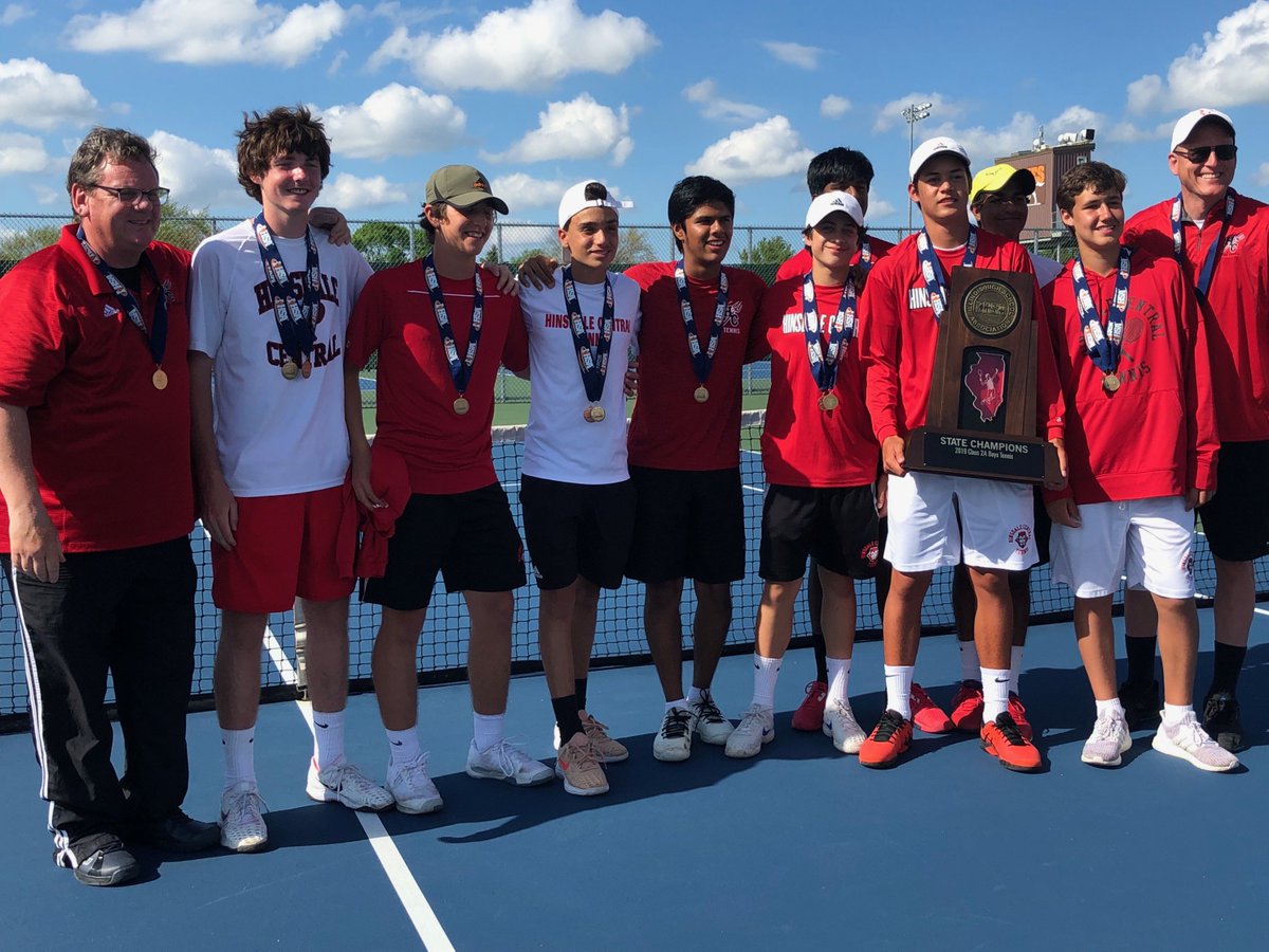 IHSAState's tweet photo. 2⃣0⃣1⃣9⃣ @IHSA_IL BOYS #TENNIS STATE FINALS 🎾

🎾CLASS 1⃣A
🏆UHIGH
🥇Singles: Natan Spear, Northside
🥇Doubles: Thomas Moh &amp; Tyler Bowers, UHIGH

🎾CLASS 2⃣A
🏆Hinsdale Central
🥇Singles: Robert Daniel Schmelka, Hinsdale C.
🥇🥇Doubles: Joseph Daw &amp; Noah Hernandez, Hinsdale C. https://t.co/om8sd3YWyA