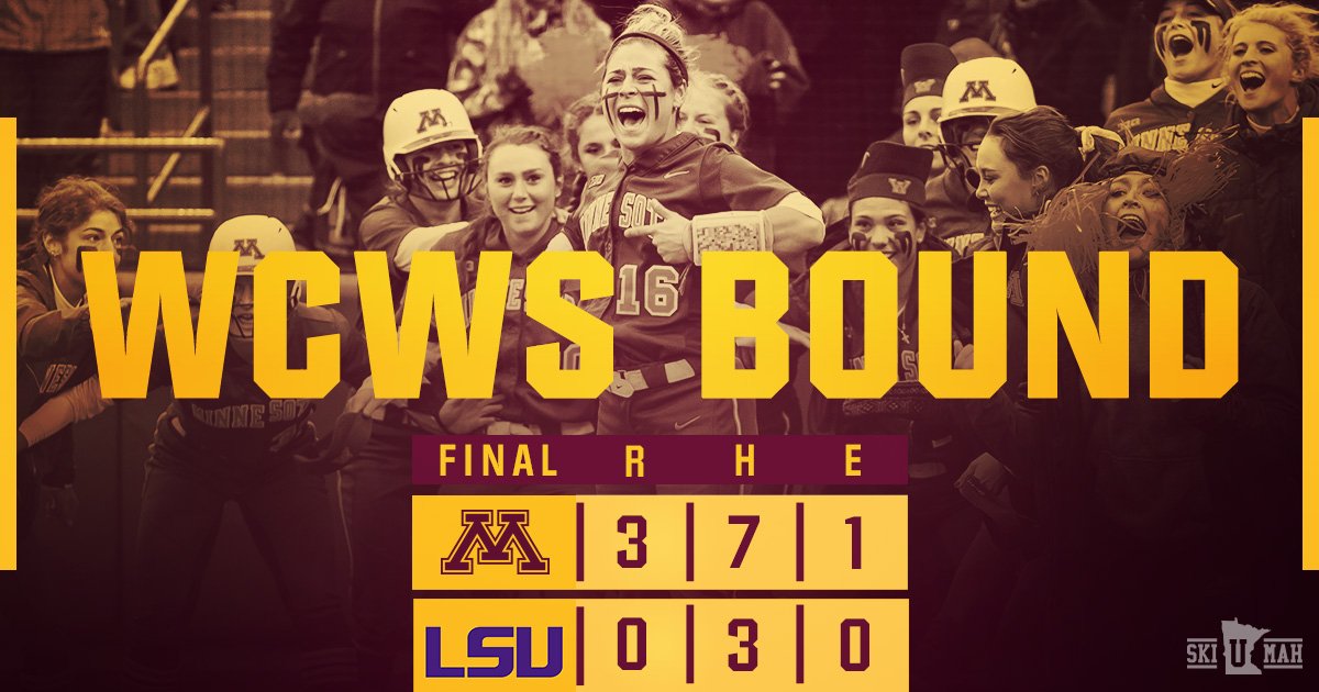 PACK YOUR BAGS FOR OKC!! WHY NOT US!?

#Gophers #SkiUMah #RoadToWCWS