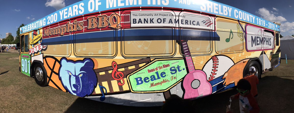 The <a href="/RideMATA/">Memphis Area Transit Authority</a> Mobile Memphis Mural powered by <a href="/BankofAmerica/">Bank of America</a> was a huge hit. Take a look at how the Memphis masterpiece turned out! 

#Mem200