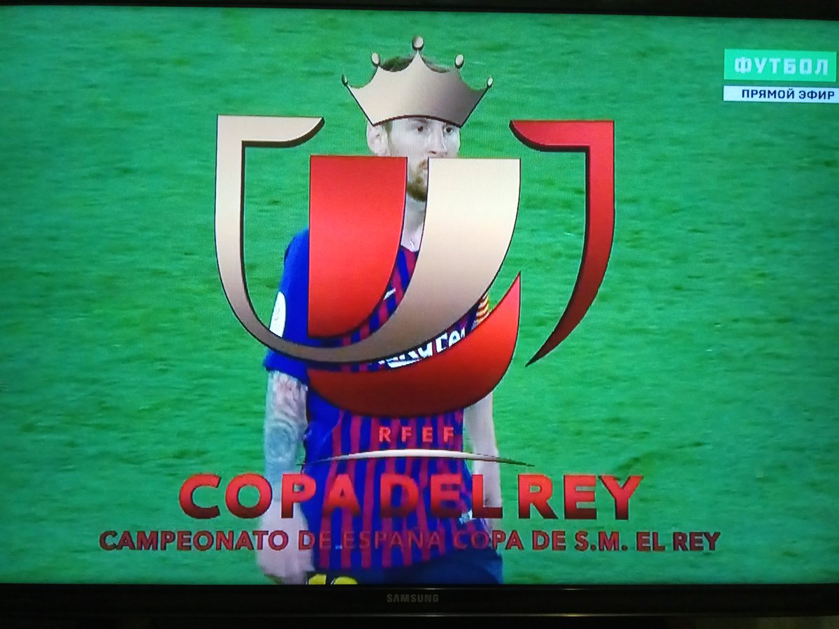 AlexUshakoff's tweet photo. Барса проигрывает 0:2 после 1 тайма, но #Месси всё равно король😀 #CopaDelRey https://t.co/WbuDautA4y