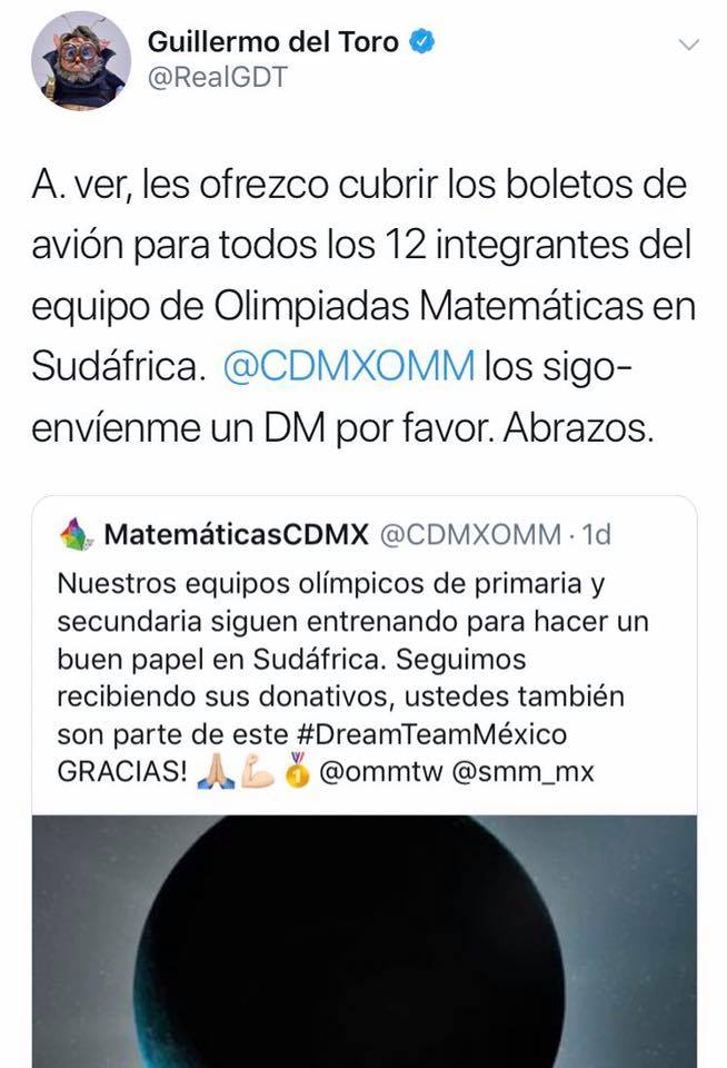 cine_via's tweet photo. Sabemos que los hemos tenido un poco abandonados y nos disculpamos, pero trataremos de ponernos al corriente con todas las noticias.

Y regresamos con esta noticia:
Existen personas buenas en el mundo y @RealGDT 😍 https://t.co/pbXRTJaRaC