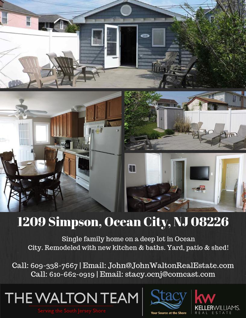 TheWaltonTeamOC's tweet image. JUST SOLD - 1209 Simpson #justsold #kwjs #kellerwilliamsjerseyshore #thewaltonteam #oceancitynj #newjersey #njshore #jerseyshore #beachhouse #njbeachhouse