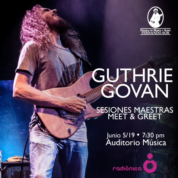 ¡GUTHRIE GOVAN EN COLOMBIA!
últimos días para adquirir tus entradas a la Clínica y Meet &amp; Greet con GUTHRIE GOVAN, el más virtuoso guitarrista Jazz - Rock - Fusion a nivel mundial.
Éste próximo 5 de Junio, 7:30 PM en nuestro auditorio de música.
Boletas en la Calle 26 #34 a-37