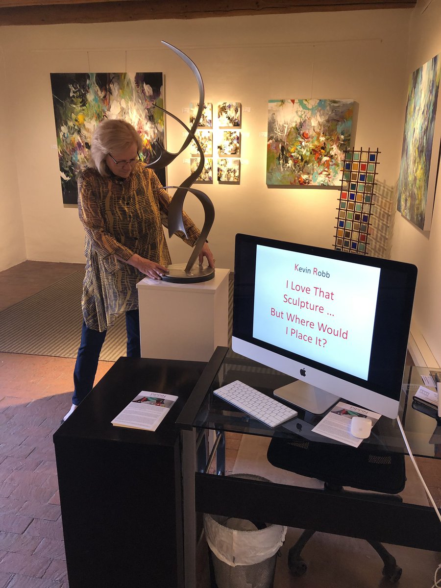 Diane prepping for her featured presentation @PippinArt during #CanyonRoad #SculptureWeek