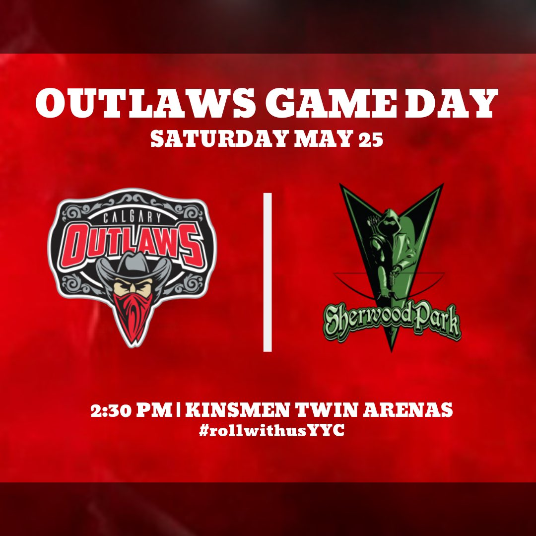 OutlawsCalgary's tweet image. Game 2 for the Outlaws going down at 2:30. 🤠🏒 After a tough loss to the Spruce Grove Wheelin’ Phantoms, the boys are saddling up for a battle against the Sherwood Park Archers 🏹 #calgaryoutlaws #rollwithusYYC #sherwoodparkarchers #abprorollerhockey