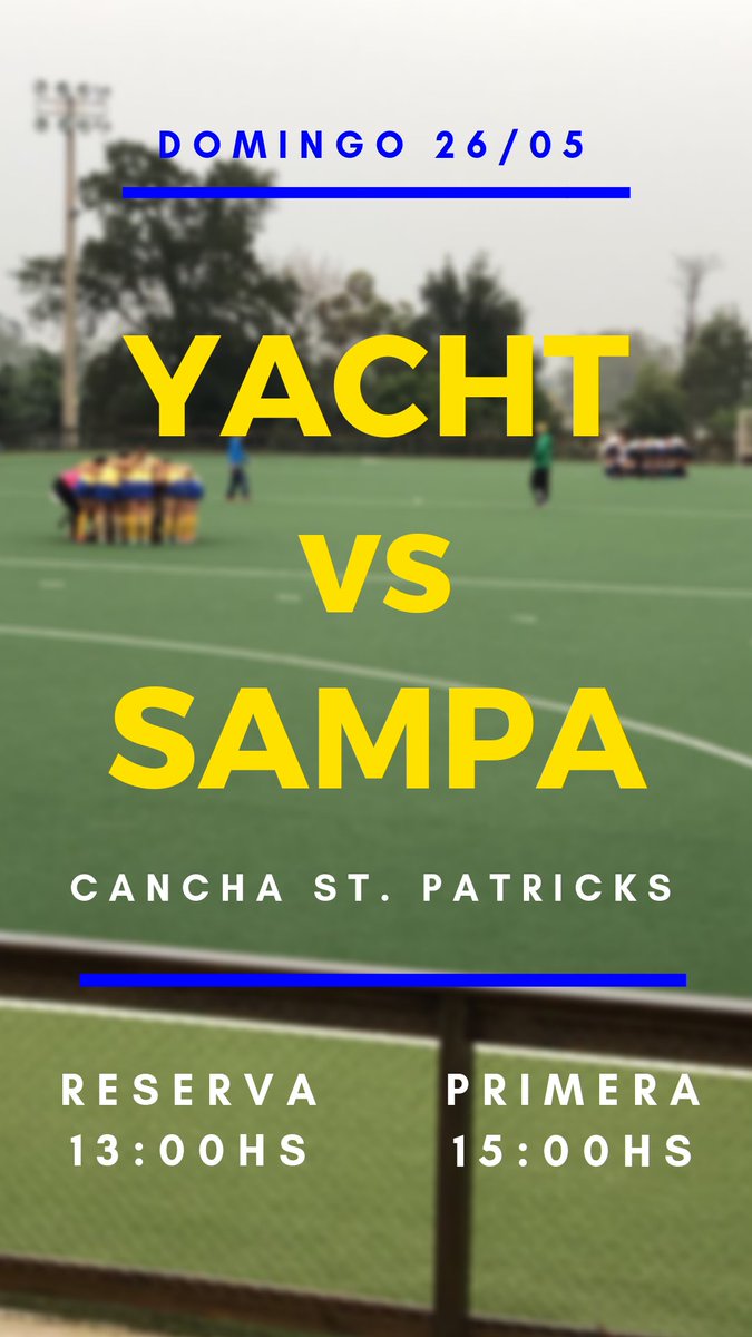 Yacht Club Uruguayo (@ycuhockey) on Twitter photo Te esperamos para alentar mañana en cancha de St Patricks desde las 13:00 💙💛
<a href="/OldSampa/">Old Sampa Club</a> 🏑 Te esperamos para alentar mañana en cancha de St Patricks desde las 13:00 💙💛
<a href="/OldSampa/">Old Sampa Club</a> 🏑