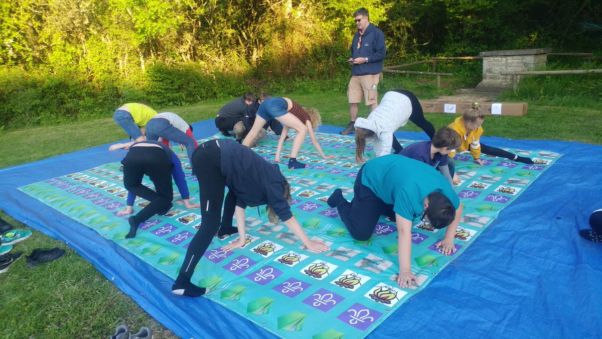 Isle of Wight Scouts have a new game. Like twister but bigger and much louder...