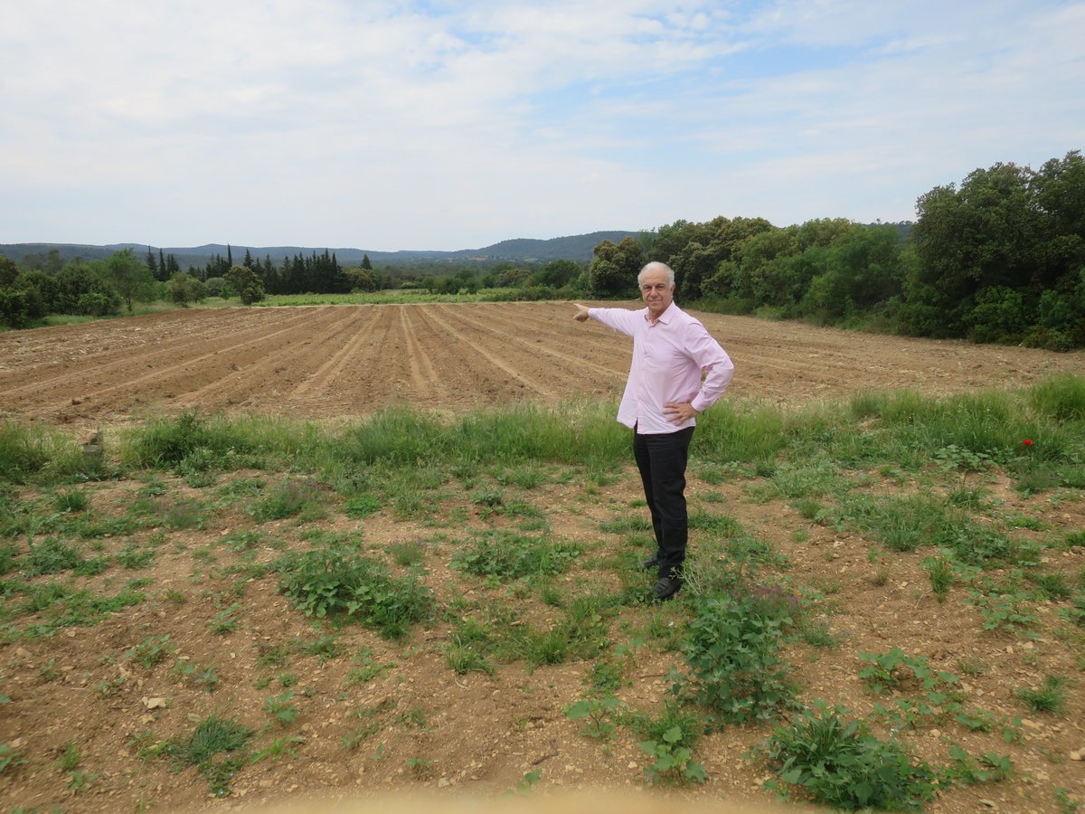 JMCambaceres's tweet photo. Le #GFAmasMathieu a planté une nouvelle parcelle à #Gailhan (Gard). Cela fera un bel ensemble avec les 2 autres à côté. C'est du cépage #RoussaneBlanc pour @AOPLanguedoc. Tout est en #bio dès la plantation, comme le reste de la propriété depuis un an. Les #coquelicots reviennent. https://t.co/DRtoQcpYW4