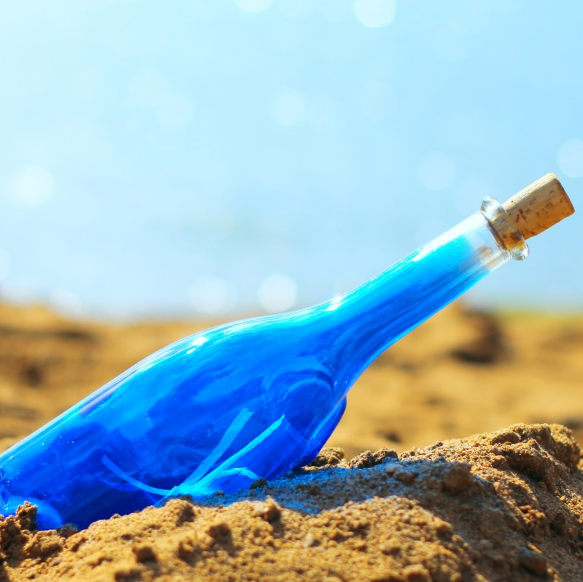 Supercharge your Aquatru purified drinking water in a blue glass bottle to increase the natural charging positive ions from the sun. #AquatruPurifiedWater <3