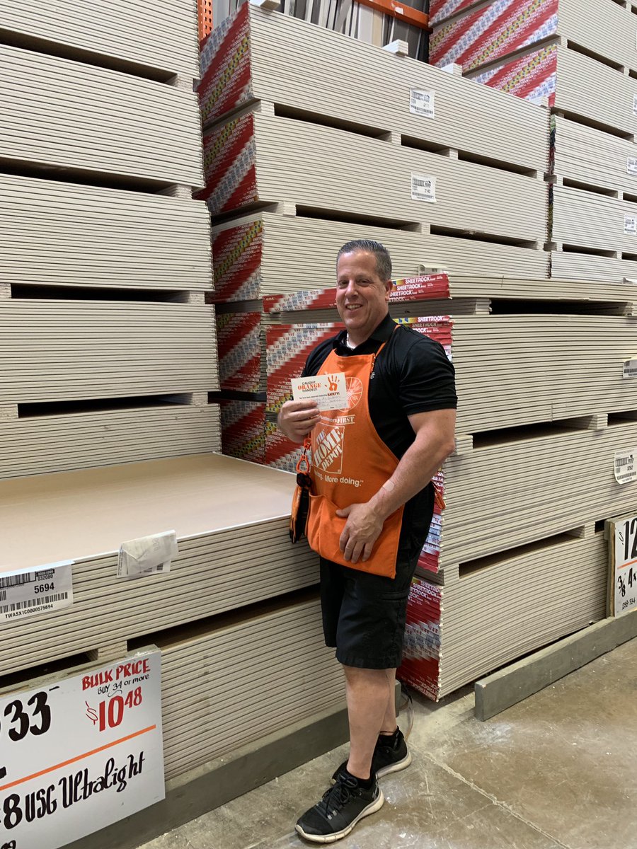 Rob caught orange handed ensuring our customers shop safe in our drywall aisle #safetymatters