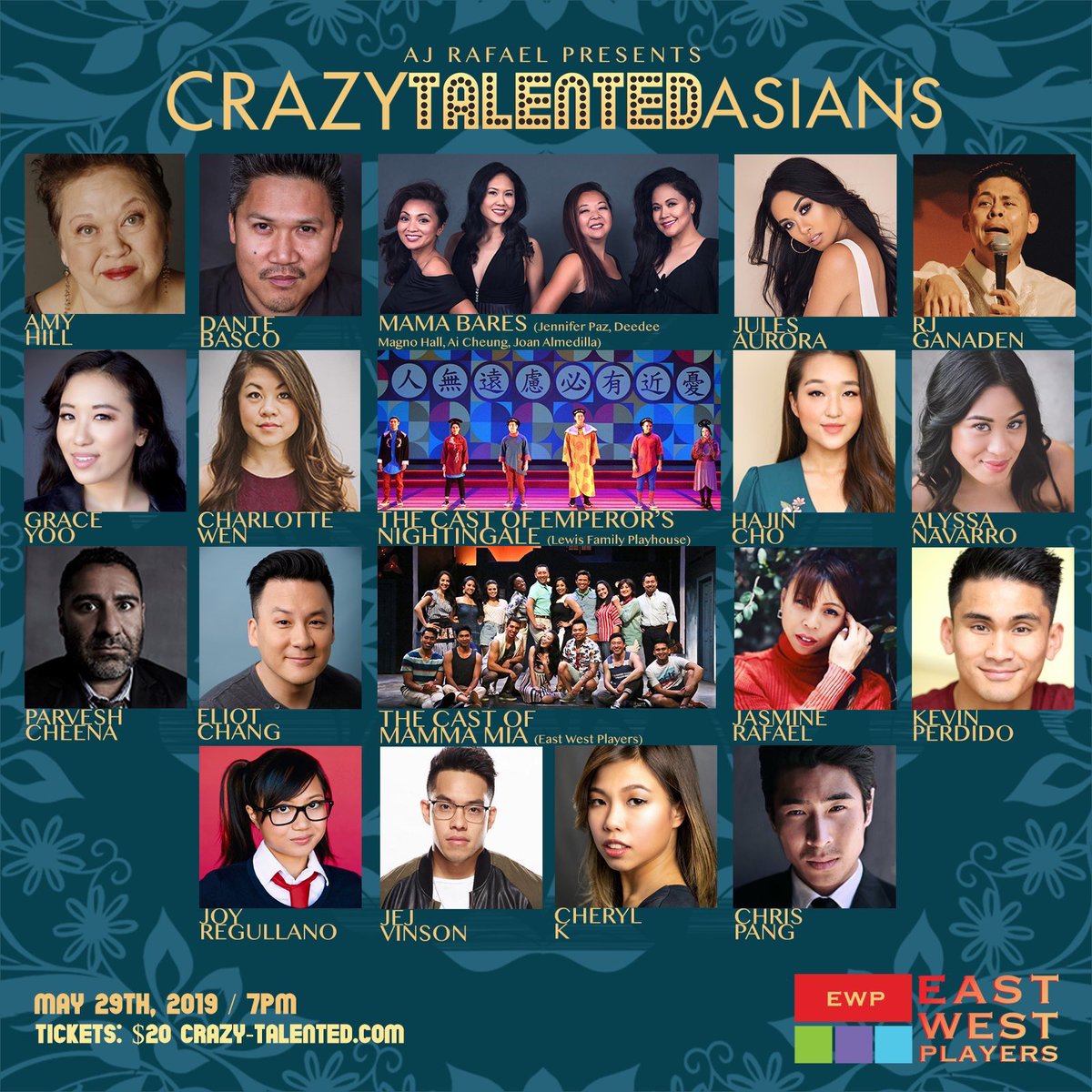 DeedeeMagnoHall's tweet photo. My crazy talented friend @ajrafael presents yet another #CrazyTalentedAsians...this time at @eastwestplayers in #LittleTokyo #LosAngeles THIS COMING #WEDNESDAY 7pm May 29th! I’m so excited to sing with my fellow @Mama_Bares! For tickets and  info visit https://t.co/IEIpJI1lnl https://t.co/KjoClOlder