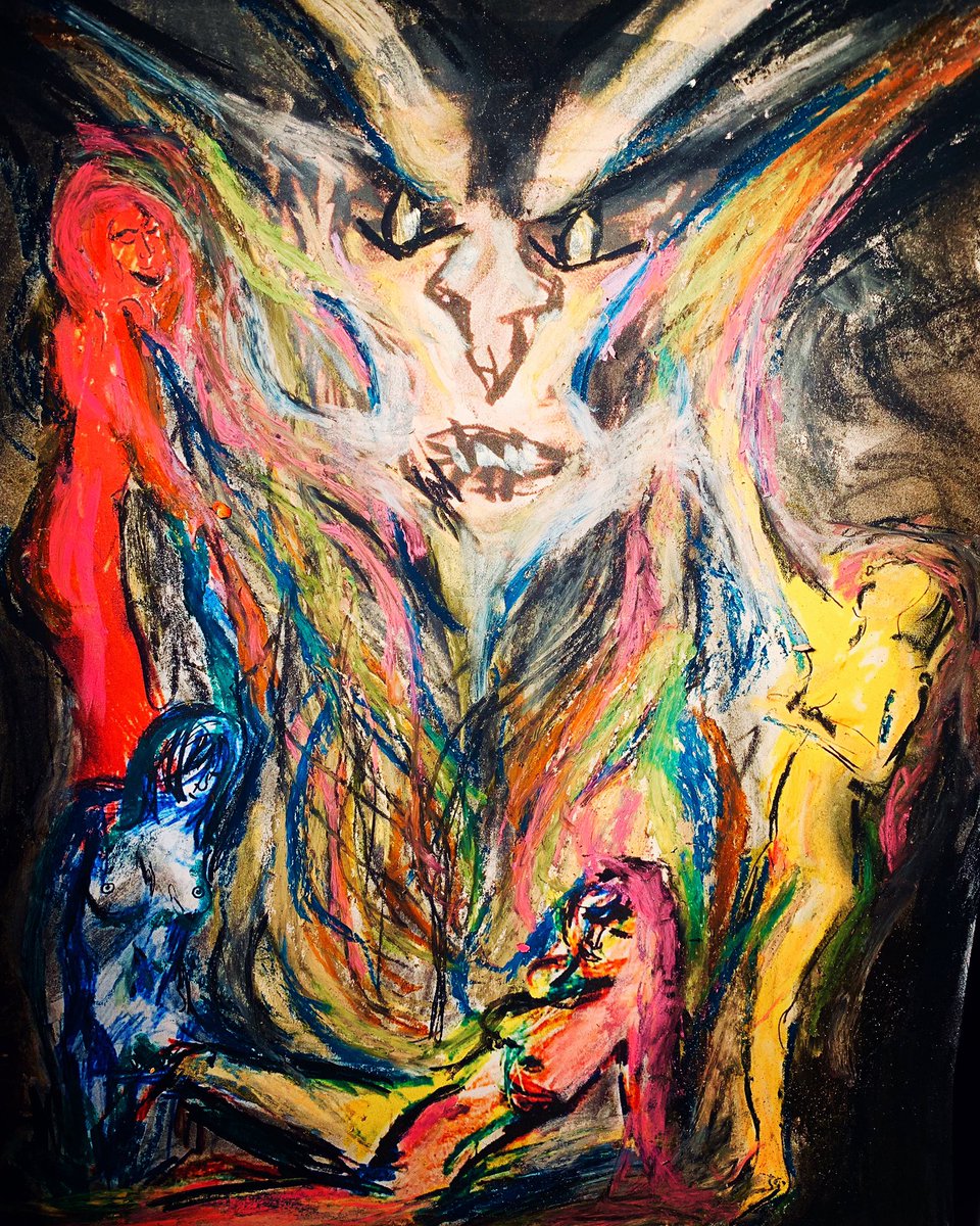 dreams4deadcats's tweet photo. โThe Nacken with her Witchesโ #conceptart for my next short film #Returnofthenacken ๐ฌ #tearfulsurrender #witches #surreal #siren #waterdemon #rusalka #dreamsfordeadcatsproductions #mythology #sfartist #sketch #oilpastel #charcoal #scifi #fantasy #fantasyartwork https://t.co/q3mH76Oxar