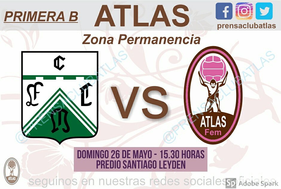 #FemeninoClubAtlas 
#Ferro vs #Atlas
Domingo 15.30 horas, Predio #SantiagoLeyden de #Pontevedra 
Las #Guerreras quieren ganarle a las líderes del torneo

#Fecha15 #ZonaPermanencia #PrimeraB #FútbolFemenino 
#VamosAtlas #VamosGuerreras