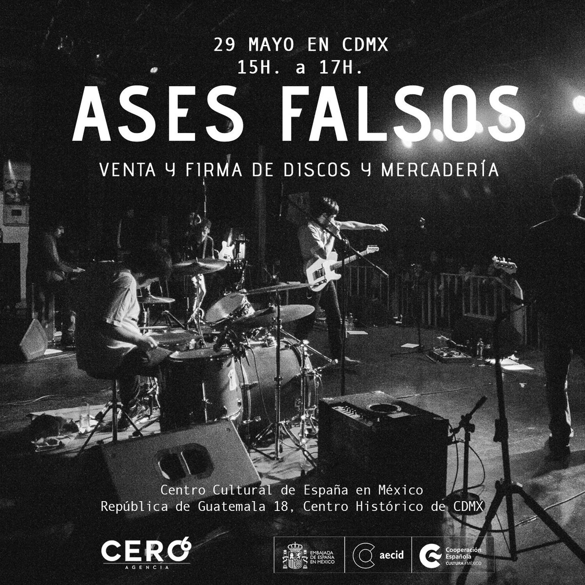 indierocks's tweet photo. ¡Además de un concierto que promete ser memorable, #AsesFalsos ofrecerá una firma de autógrafos en la Ciudad de México! https://t.co/3DlRceq0rg 🙌 https://t.co/F2kO8jR1oY