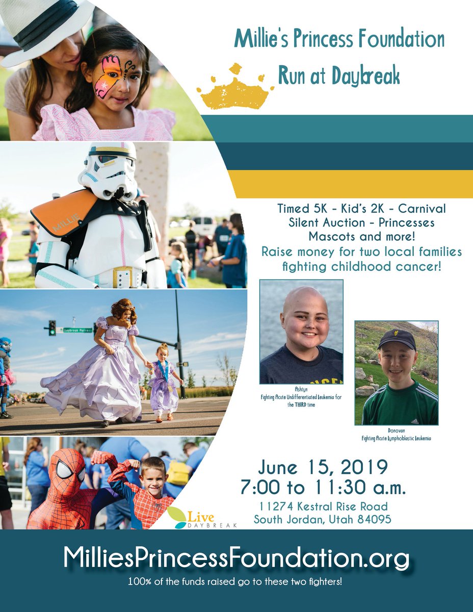 A fun event for a sweet girl @ashpoulsen if you have silent auction items you wish to donate contact me. Mark this date on your Calendar June 15. Register to run.