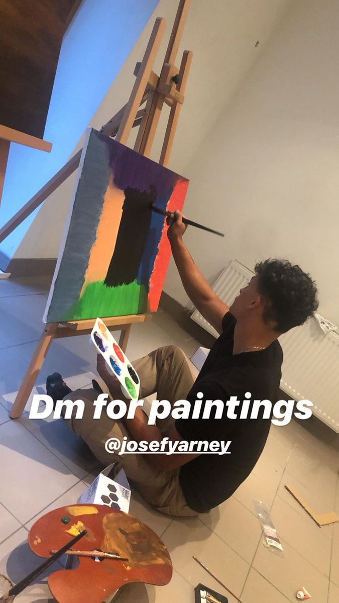 tom davies and josef yarney getting their paint on
