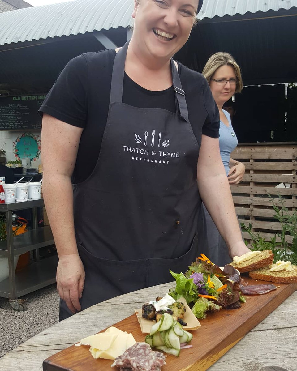 Bibliocook's tweet photo. Great craic, fantastic food &amp; drinks today at @oldbutterroads Festival. Supper in the sunshine at @omahonysofwgh was this deliciously colourful salad from @thatchandthyme w @toonsbridge halloumi+#AnnabellaFarm leaves.

More food/talk/tastings tomorrow with @jozeemac's @grubcircus https://t.co/QMGvC46mSq