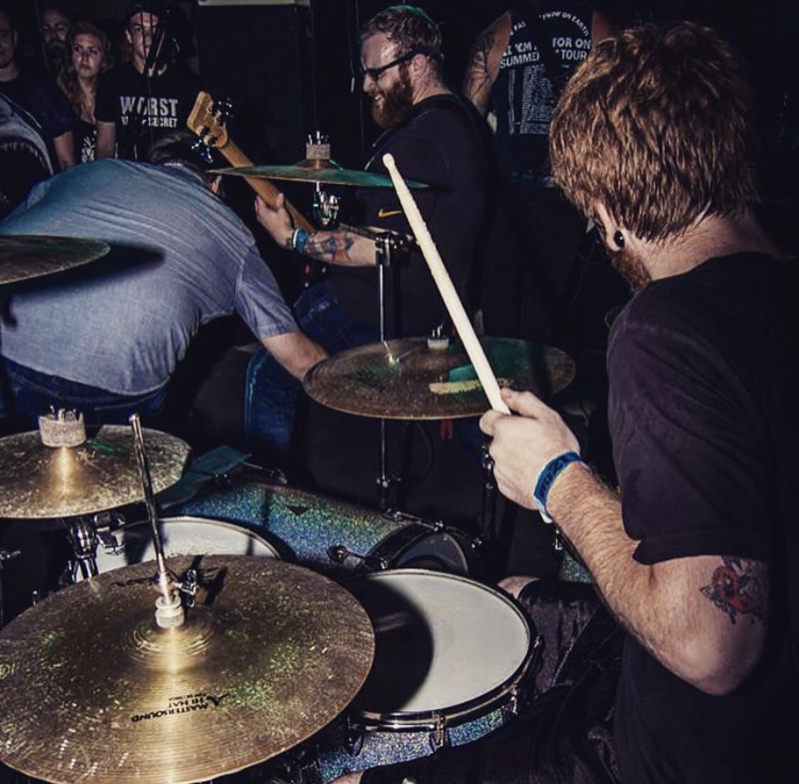 Our drummer didn’t get to play with <a href="/thedamnedthings/">The Damned Things</a> <a href="/HeIsLegendNC/">He Is Legend</a> and <a href="/Crobotband/">Crobot</a> because he was dealing with this shit. Help us get his <a href="/travisbarker/">Travis Barker</a> drums back!