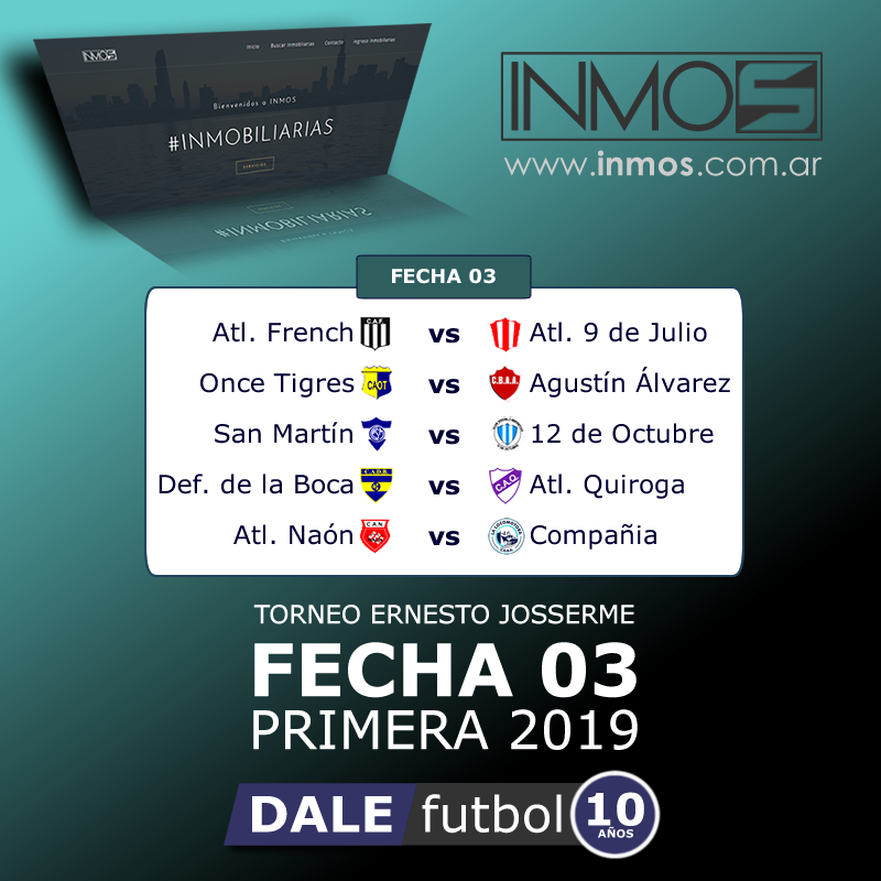 DaleFutbol's tweet photo. ⚽️ TERCERA FECHA PRIMERA DIVISIÓN 2019 ⚽️
🏆 Torneo Ernesto Joserme 🏆
📆 #Fecha03 ( Domingo 26-05)
⚠️ HORARIOS ⚠️
⏰ 13:30 hs. RESERVA
⏰ 15:30 hs. PRIMERA
https://t.co/OQ1tlcF9em
#Primera2019 #Reserva2019 #DaleFutbol #Futbol #9deJulio https://t.co/EcprqOguVd