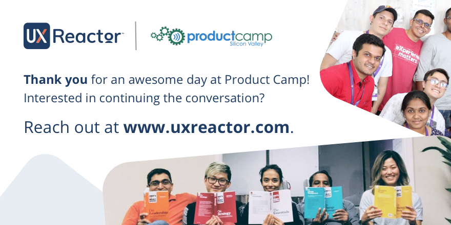 Thank you from our gold sponsor <a href="/uxreactr/">UXReactor</a> for an awesome day! Reach out at uxreactor.com and continue the conversation on eXperiences.