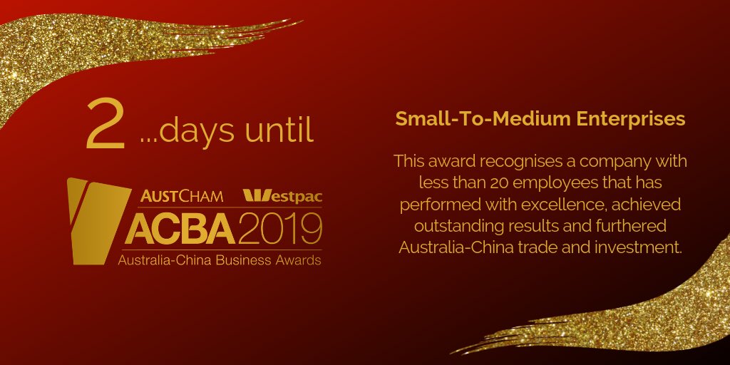 austchamhk's tweet photo. Small-To-Medium Enterprises Award is sponsored by @asiacapable. Good luck to the award finalists! @ChinaXAus #Cturtle #LadiesWhoTech @SterilineRacing @SilkInitiative #ACBA2019 #SMEs #Australia #GreaterChina https://t.co/qkWnKX3cmt