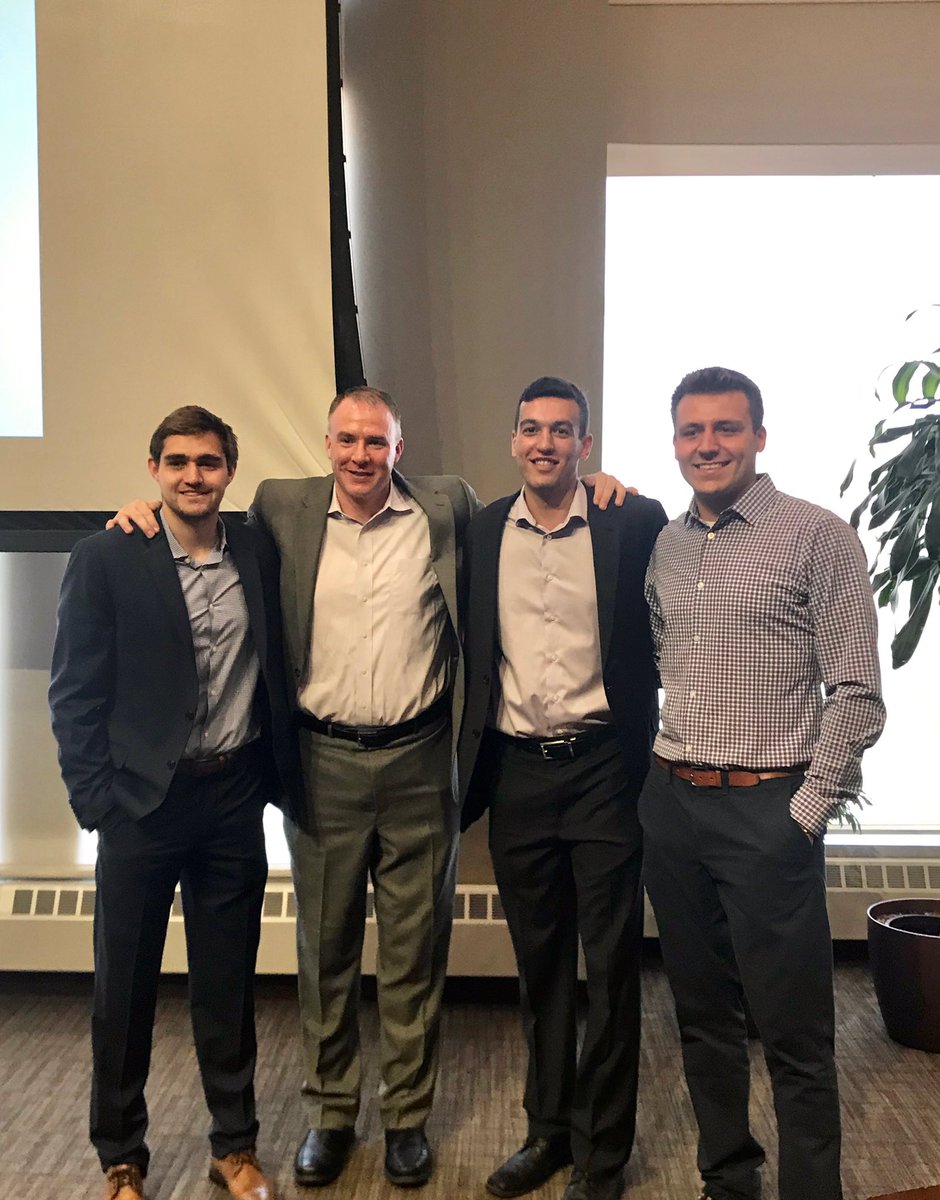 Congrats to <a href="/connorbair/">Connor Bair</a> <a href="/GTjohnson3/">GT</a> <a href="/mhannon23/">Michael Hannon</a> on their graduations from UST. 3 conference titles, 3 NCAA appearances, 2 sweet 16s and 1 NCAA 🏆! Quite the careers and even better people. Proud of how they have represented our university and conference. #family