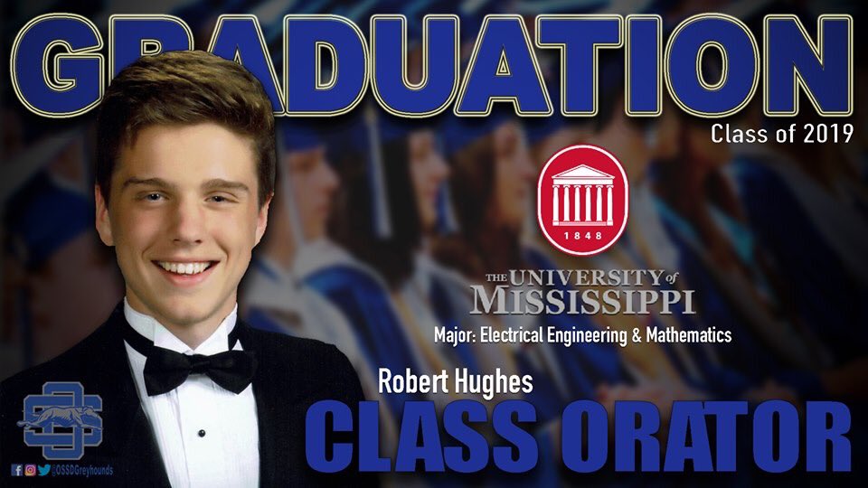 OSSDGreyhounds's tweet photo. Congratulation to the OSHS Class of 2019's class orator, Robert Hughes! #TheOSWay https://t.co/zmRtlvvDD3