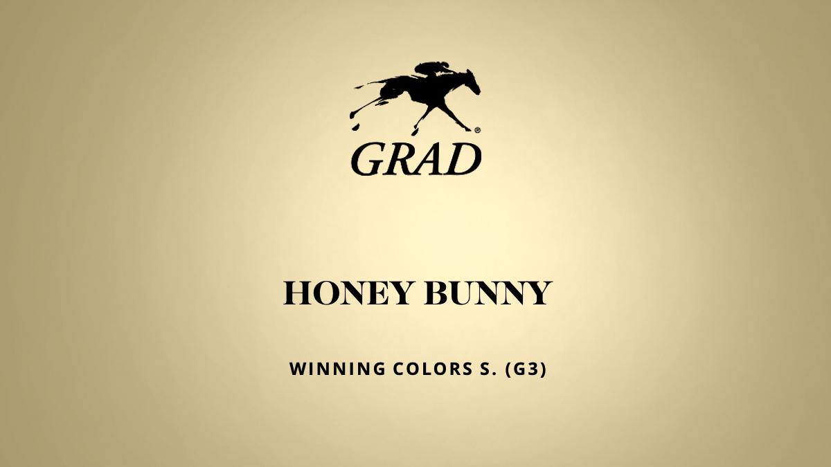 keenelandsales's tweet photo. HONEY BUNNY takes the win in the Winning Colors S. (G3) at @ChurchillDowns! Many congratulations to this @blackburnfarm #KeeSept graduate and all connections. https://t.co/VA4nB1DanC