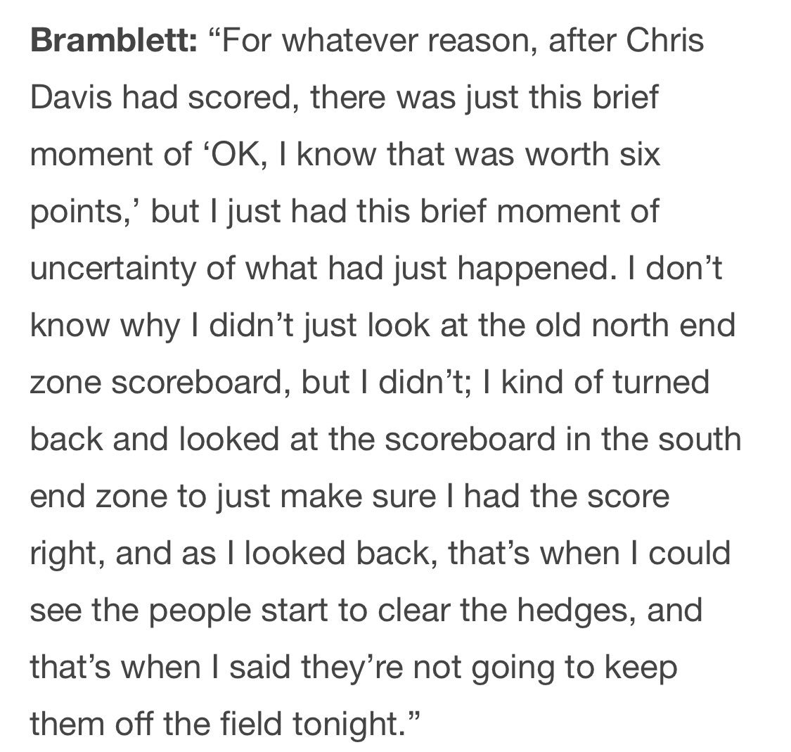 Tomas_Verde's tweet photo. I remember speaking to Rod Bramblett a few years back about his most famous call, the Kick 6 from the 2013 Iron Bowl. Here’s some of what he said about that moment, and his iconic call: https://t.co/J8bSDa0zP2