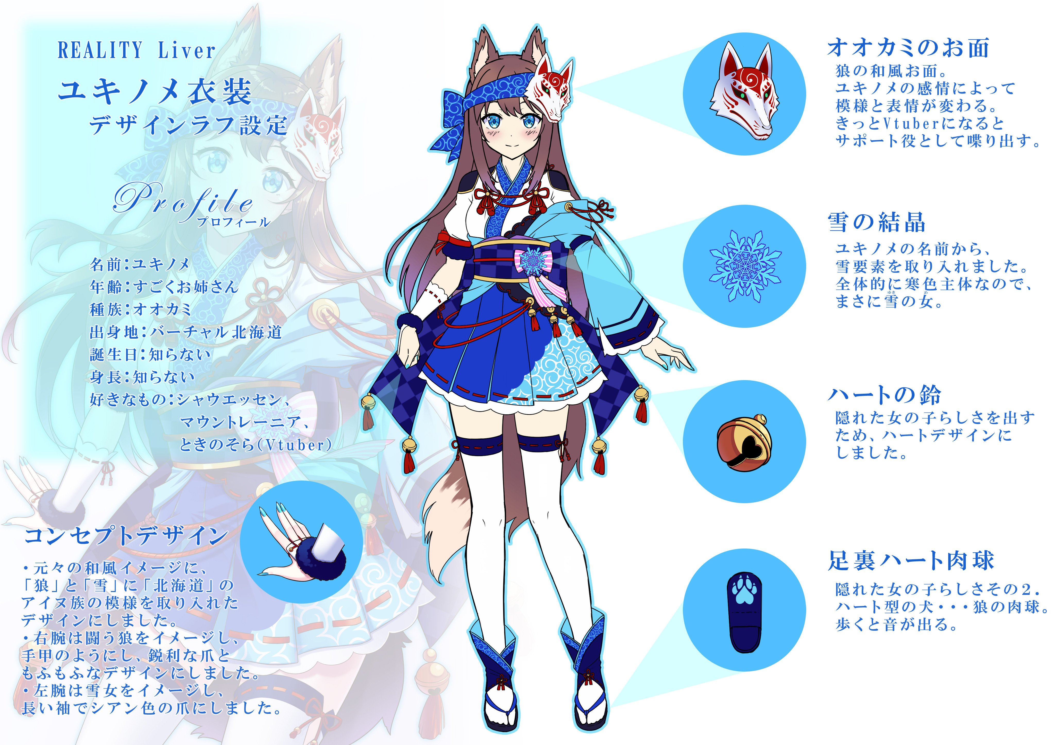 みかん師匠 No Twitter 少し前に投稿したユキノメちゃんのアレンジ衣装イラストの 全体がわかる ラフデザインをまとめてみました Reality ユキノメ T Co Mnvktxmdpe Twitter