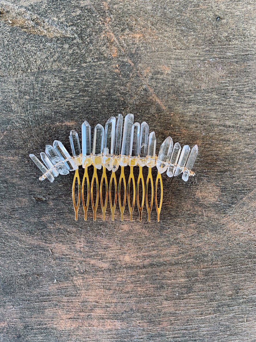 Excited to share this item from my #etsy shop: Polished Clear Quartz Crystals On Gold Hair Comb #wedding #crystalaccessories #hairaccessory #bridalcrown #weddingcomb #weddinghair #crystals #goldcomb etsy.me/2X77Ie6