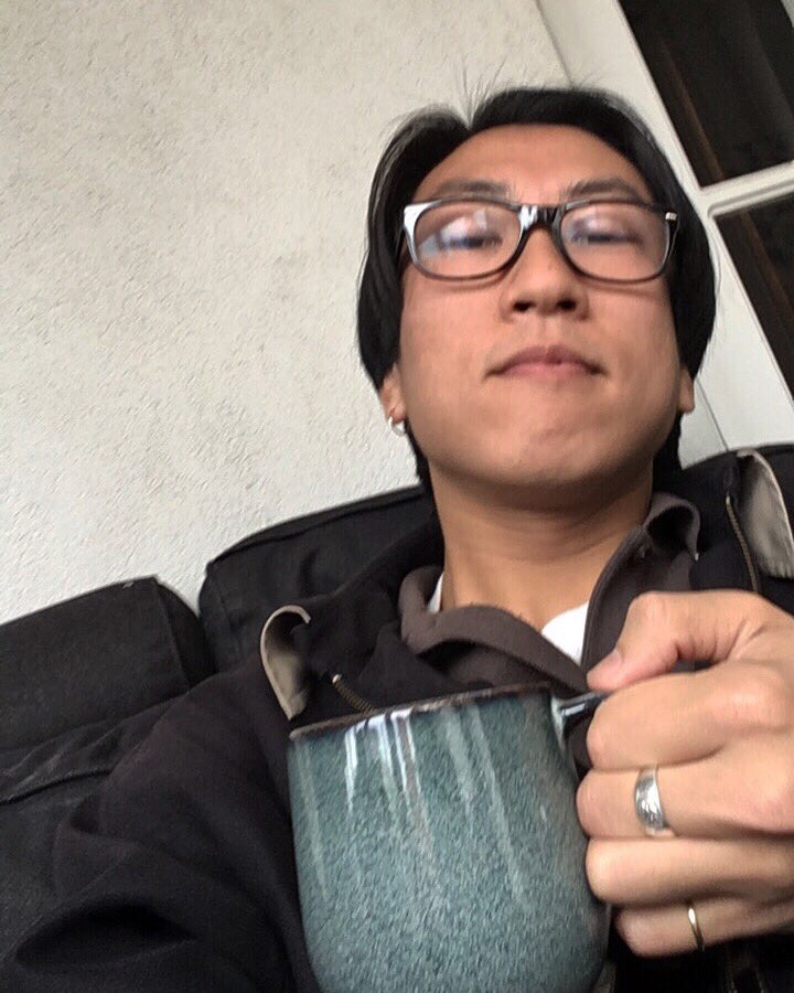 Doing a shoey, except instead of beer it’s lemon &amp; ginger tea, and instead of a shoe it’s a ceramic mug