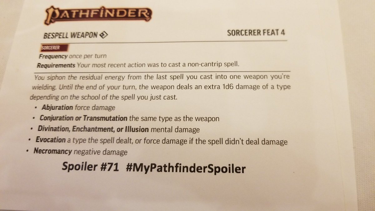 Justin_Riddler's tweet photo. Spoiler #71 #mypathfinderspoiler #PaizoCon https://t.co/0C2zg6kbqv